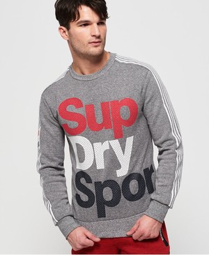 Superdry Athletico Crew Férfi Pulóver Szürke | LMFQU4208